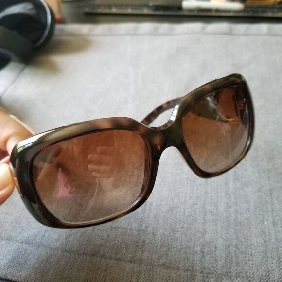 Ralph Lauren tortoise sunglasses metal detail, brown gradient lenses, women’s main image 4